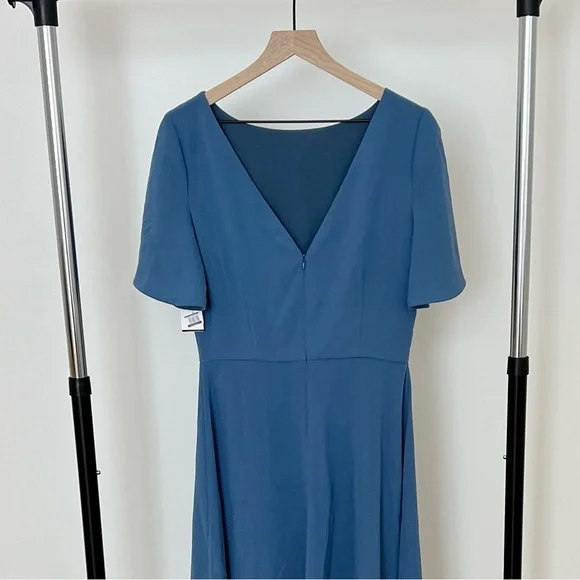 NWT Alexia Admor Boatneck Flutter Sleeve Fit N Flare Dress Size 8 - Picture 4 of 9